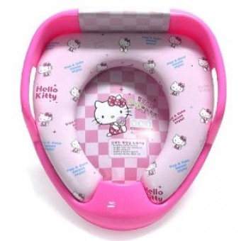 Hello Kitty - 小朋友輔助廁板 (粉紅色+字)