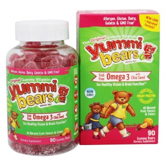 Yummi Bears - Free Fish Omega 3 with Chia Seed (90 gummy bears) 