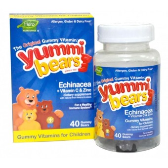 Yummi Bears - 兒童紫錐花+維生素C&鋅小熊軟糖 (40隻小熊)