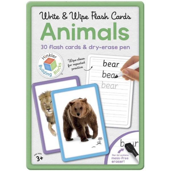 Write & Wipes Flash Cards - Animals - Hinkler - BabyOnline HK