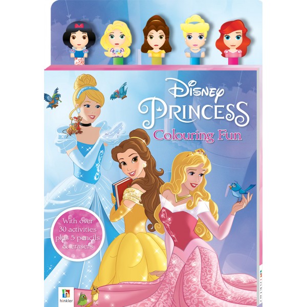 Disney Princess 5-Pencil and Eraser Set - Colour! Doodle! Draw! - Hinkler - BabyOnline HK