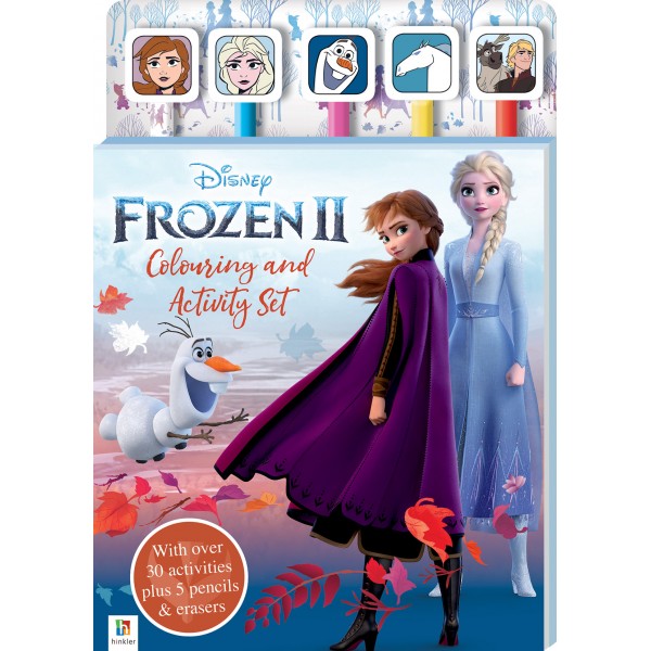 Disney Frozen II 5-Pencil and Eraser Set - Colouring & Activity Set - Hinkler - BabyOnline HK