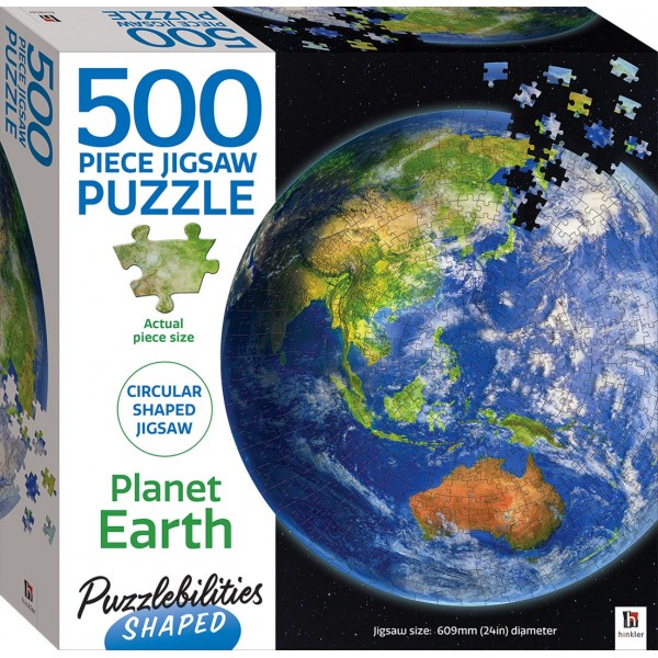 Puzzlebilities Shaped Jigsaw Puzzle: Planet Earth (500 pcs) - Hinkler - BabyOnline HK