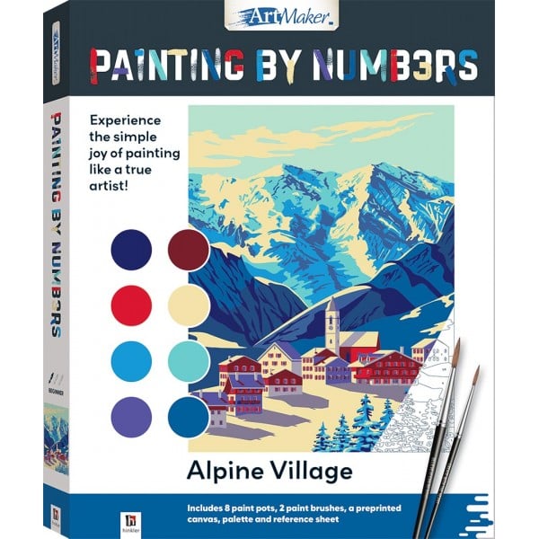 Art Maker - Painting By Numbers - Alphine Village - Hinkler - BabyOnline HK