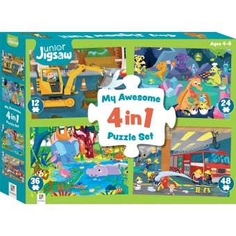 Junior Jigsaw Puzzle: My Awesome 4 in 1 Puzzle Set