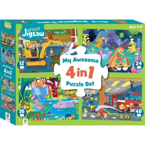Junior Jigsaw Puzzle: My Awesome 4 in 1 Puzzle Set - Hinkler - BabyOnline HK
