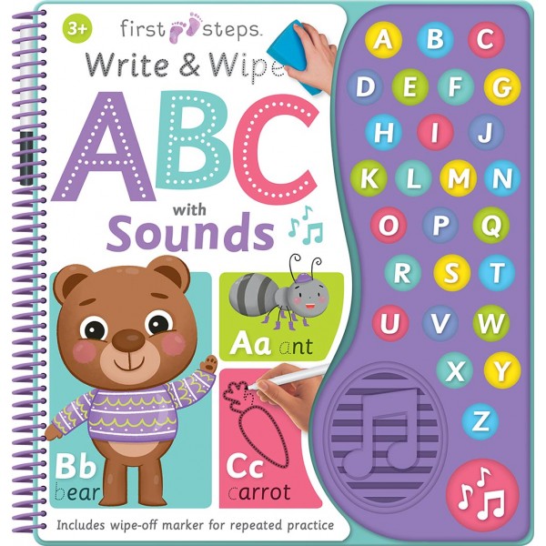 First Steps: Write & Wipe - ABC with Sounds - Hinkler - BabyOnline HK