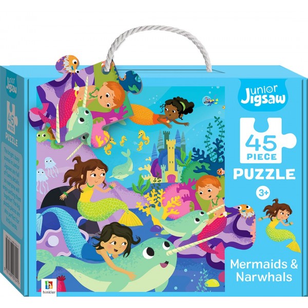 Junior Jigsaw Puzzle: Mermaids & Narwhals (45 pcs) - Hinkler - BabyOnline HK