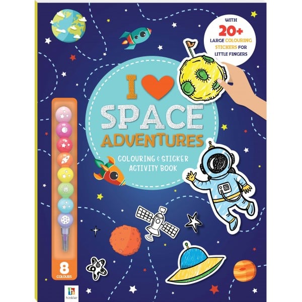 Colouring & Sticker Activity Book - I Love Space Adventures - Hinkler - BabyOnline HK