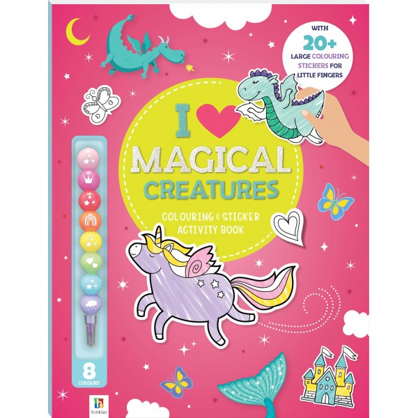 Colouring & Sticker Activity Book - I Love Magical Creatures - Hinkler - BabyOnline HK