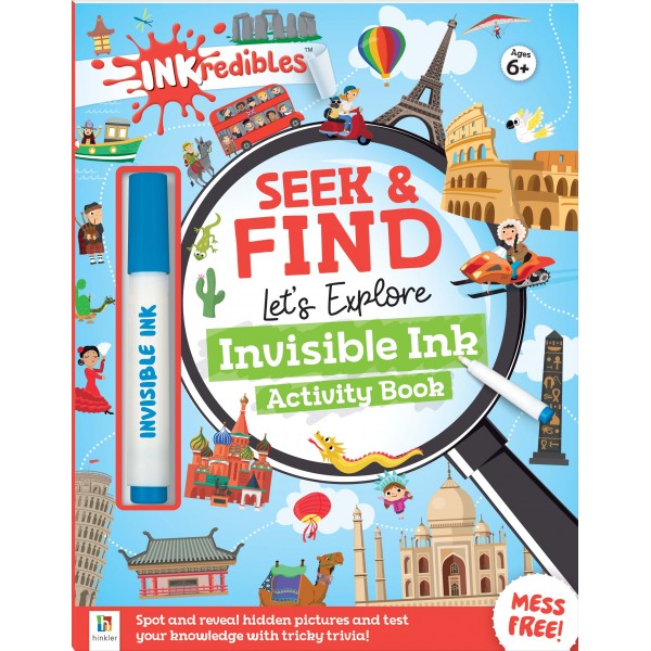 Inkredibles Invisible Ink Acitivty Book - Seek and Find: Let's Explore - Hinkler - BabyOnline HK
