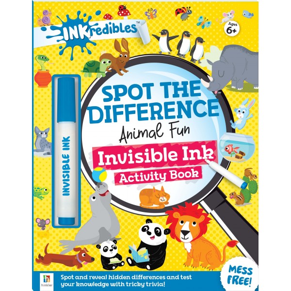Inkredibles Invisible Ink Acitivty Book - Spot the Difference: Animal Fun - Hinkler - BabyOnline HK