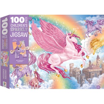 Children's Sparking Jigsaw Puzzle: Unicorn Kingdom (100 pcs)