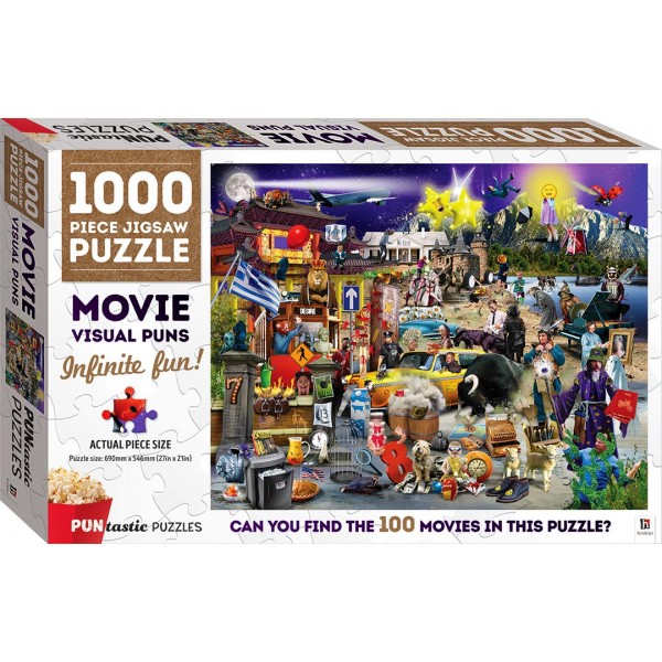 PUNtastic Jigsaw Puzzle: Movie Visual Puns (1000 pcs) - Hinkler - BabyOnline HK