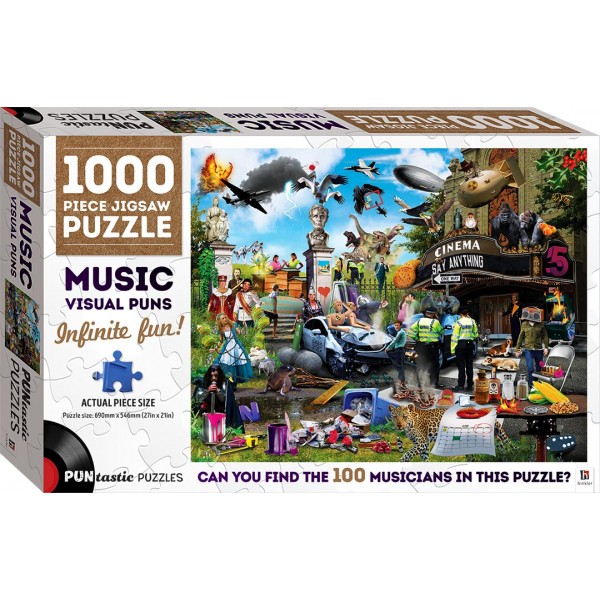 PUNtastic Jigsaw Puzzle: Music Visual Puns (1000 pcs) - Hinkler - BabyOnline HK
