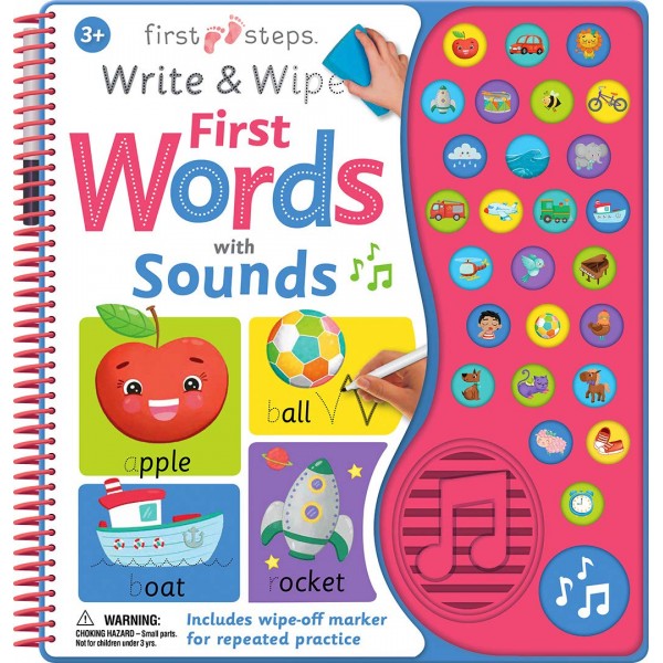 First Steps: Write & Wipe - First Words with Sounds - Hinkler - BabyOnline HK