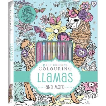 Kaleidoscope Pastel Colouring Kit: Llamas and More