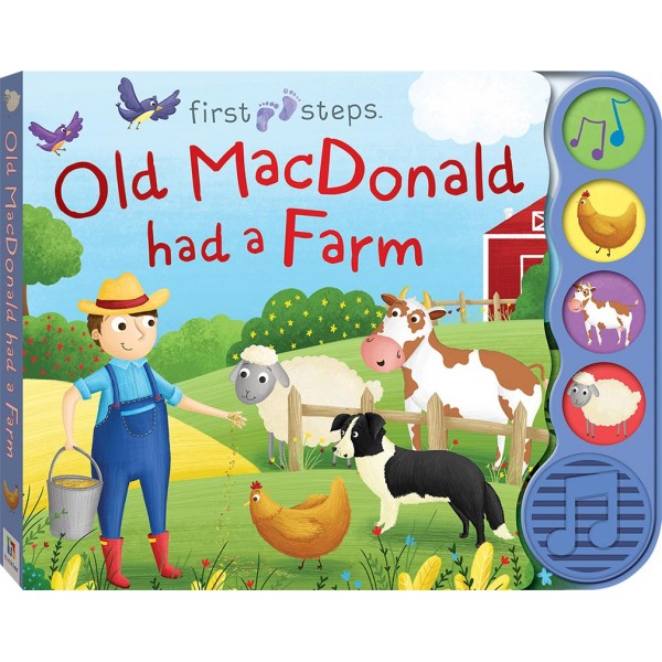 First Steps Board Book with Sound - Old MacDonald Had a Farm - Hinkler - BabyOnline HK