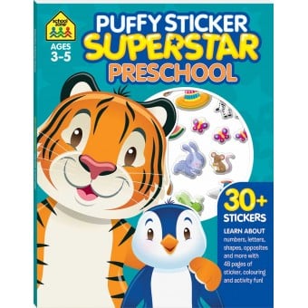 School Zone - Puffy Sticker Superstar Preschool (3-5y)