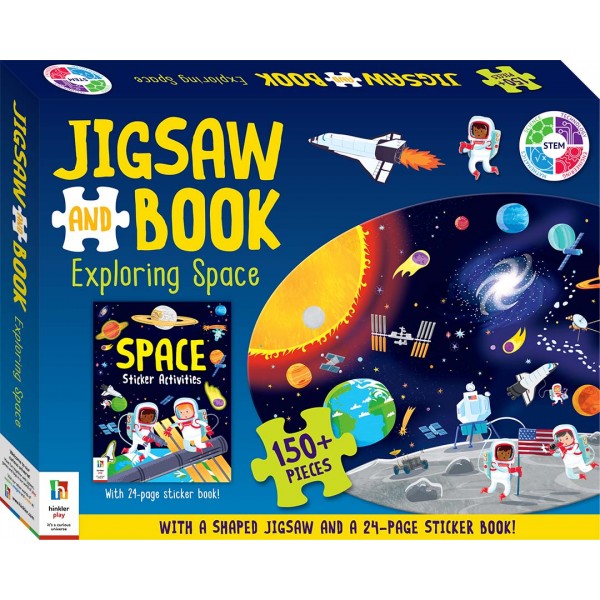 Jigsaw and Book: Exploring Space - Hinkler - BabyOnline HK