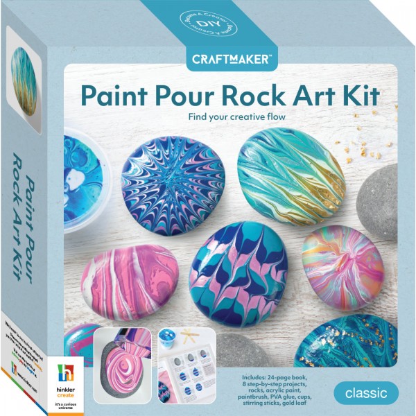 Craft Maker Paint Pour Rock Art Kit - Hinkler - BabyOnline HK