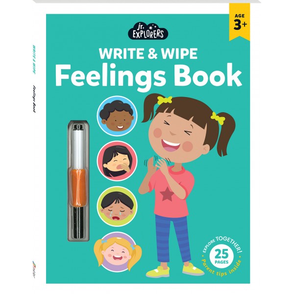 Junior Explorers - Write and Wipe - Feelings Book - Hinkler - BabyOnline HK