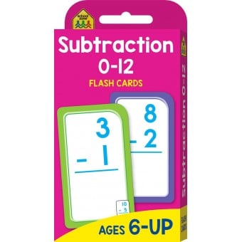 School Zone - Subtraction 0-12 Flash Cards