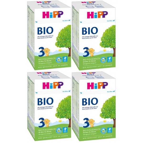 HiPP (德國版) 有機嬰兒奶粉 (3階段) 600g (4盒) - HiPP (German) - BabyOnline HK