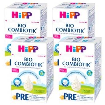 HiPP (德國版) 有機益生菌嬰兒奶粉 (PRE 階段) 600g (4盒)