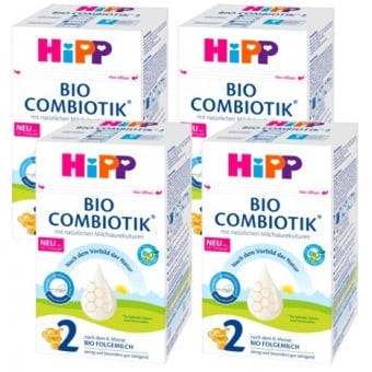 HiPP (德國版) 有機益生菌嬰兒奶粉 (2階段) 600g (4盒)