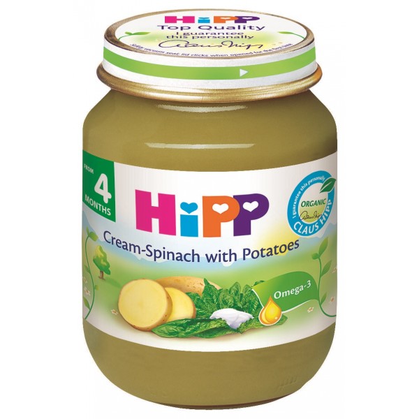 Organic Cream-Spinach with Potatoes 125g - HiPP HK - BabyOnline HK