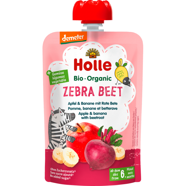 Zebra Beet - Organic Apple, Banana with Beetroot100g - Holle - BabyOnline HK