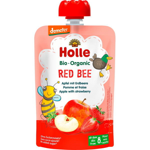 Red Bee - Organic Apple with Strawberry 100g - Holle - BabyOnline HK