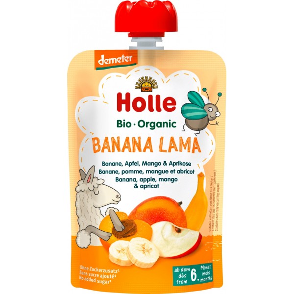 Banana Lama - Organic Banana, Apple, Mango & Apricot 100g - Holle - BabyOnline HK