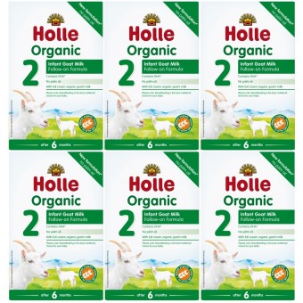 Holle - Organic Infant Goat Milk # 2 with DHA (400g) - 6 Boxes