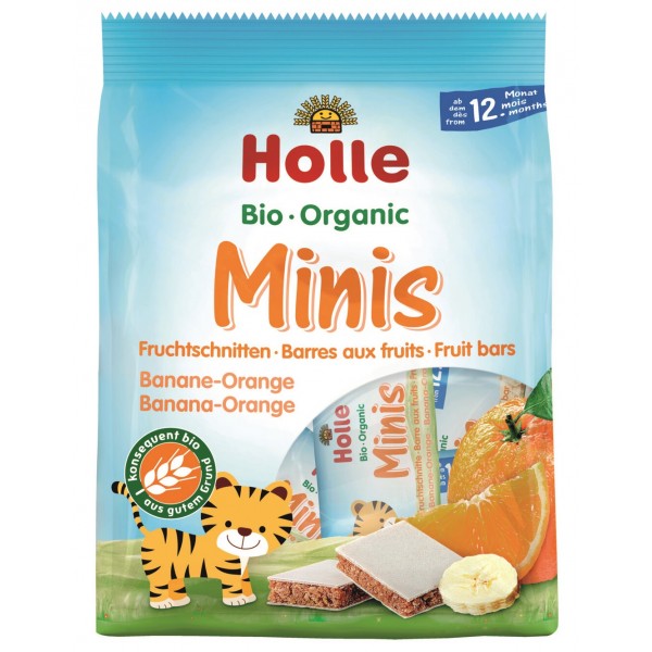 Organic Minis Fruit Bars - Banana Orange (8 x 12.5g) - Holle - BabyOnline HK