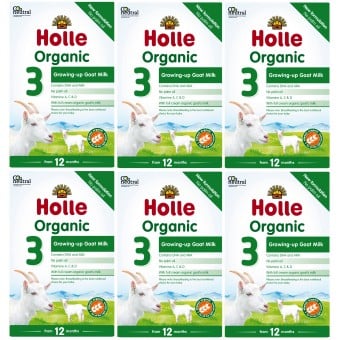 Holle - Organic Infant Goat Milk # 3 with DHA + ARA (400g) - 6 boxes