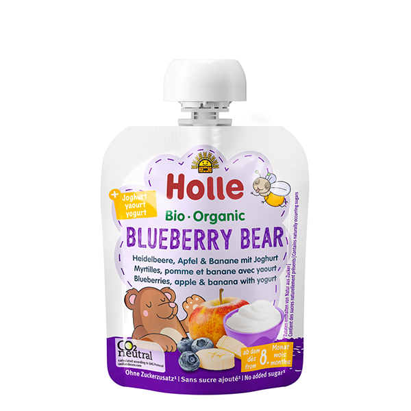 Blueberry Bear - Organic Blueberries, Apple & Banana with Yogurt 85g - Holle - BabyOnline HK