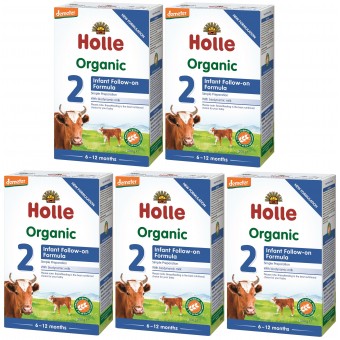 Holle - Organic Infant Follow-On 2 with DHA & ARA (500g) - 5 Boxes