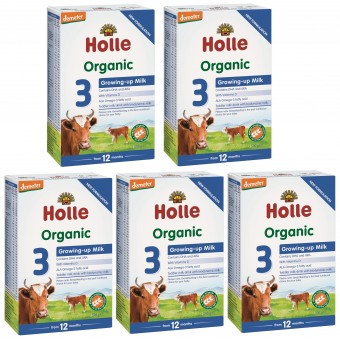 Holle - Organic Growing-up Milk 3 with DHA & ARA (500g) - 5 Boxes