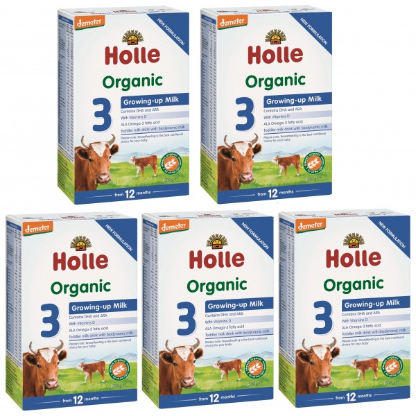 Holle - Organic Growing-up Milk 3 with DHA & ARA (500g) - 5 Boxes - Holle - BabyOnline HK