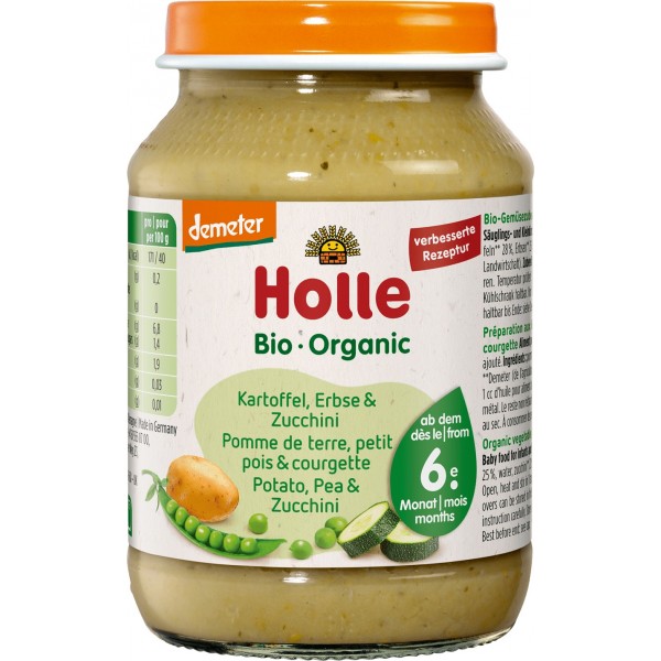 Organic Potatoes, Peas and Zucchini 190g - Holle - BabyOnline HK