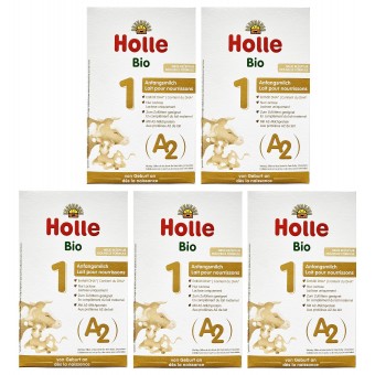 Holle - 有機 2 號 A2 嬰兒奶粉DHA配方 400g - 5盒