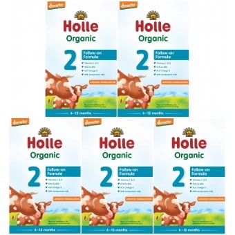 Holle - Organic Infant Follow-On 2 with DHA & ARA (500g) - 5 Boxes