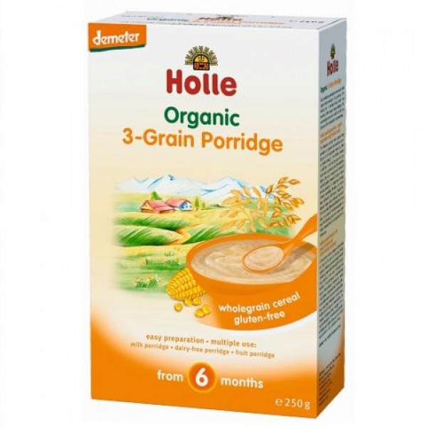 Organic 3-Grain Porridge 250g - Holle - BabyOnline HK