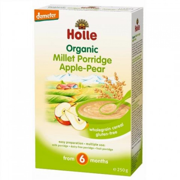 Organic Baby Millet Porridge with Apple and Pear 250g - Holle - BabyOnline HK