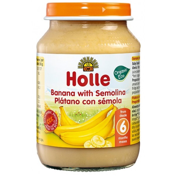 Organic Banana with Semolina 190g - Holle - BabyOnline HK