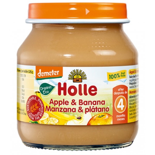 Organic Apple and Banana 125g - Holle - BabyOnline HK