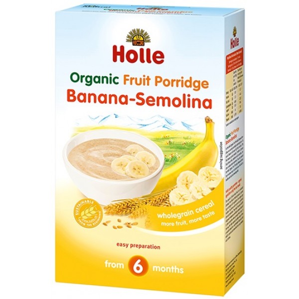 Organic Fruit Porridge - Banana-Semolina 250g - Holle - BabyOnline HK