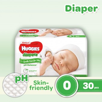 Huggies Diamond Baby Diapers - Newborn Size 0 (30 diapers)